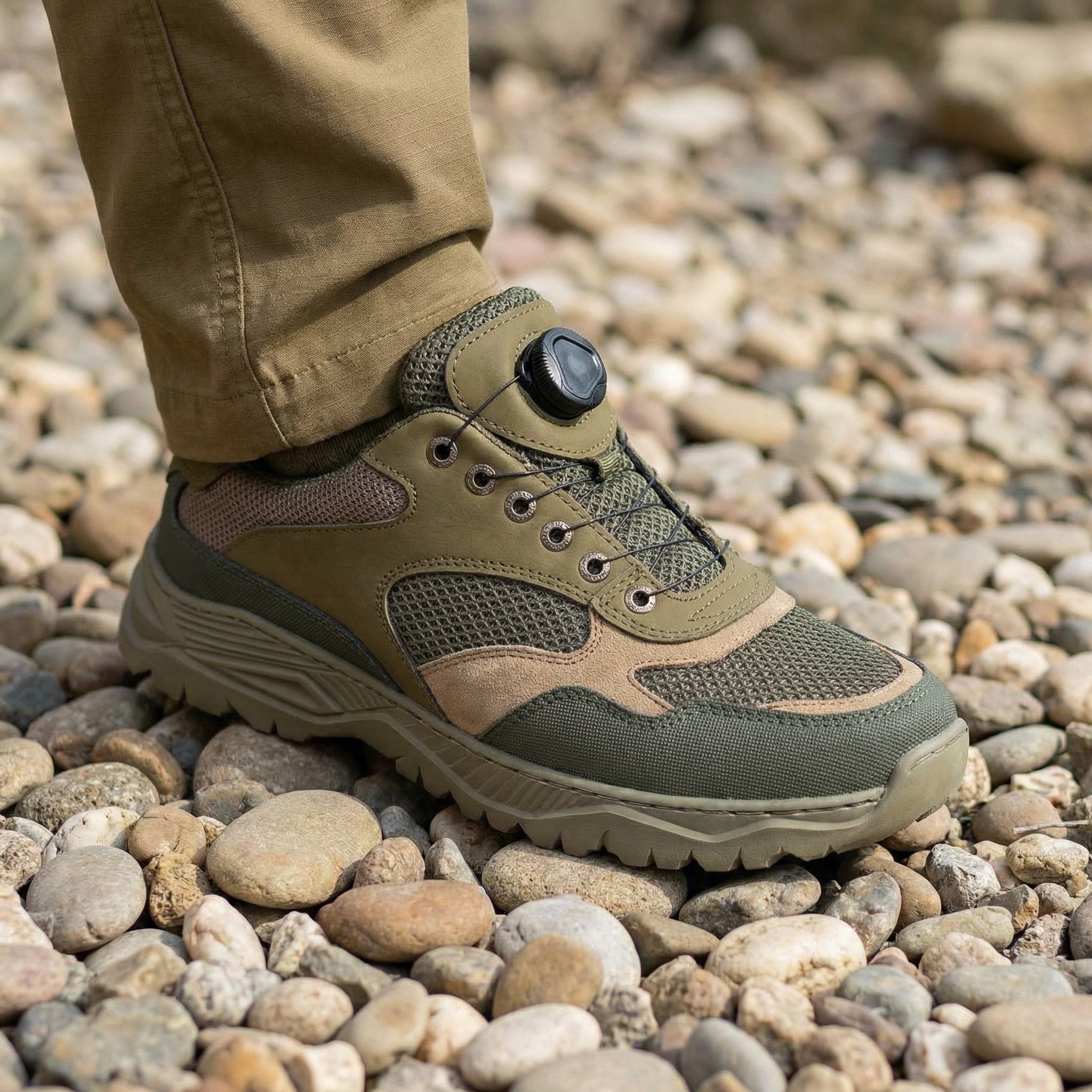 Кросівки Хакі "з системою автошнурівки"