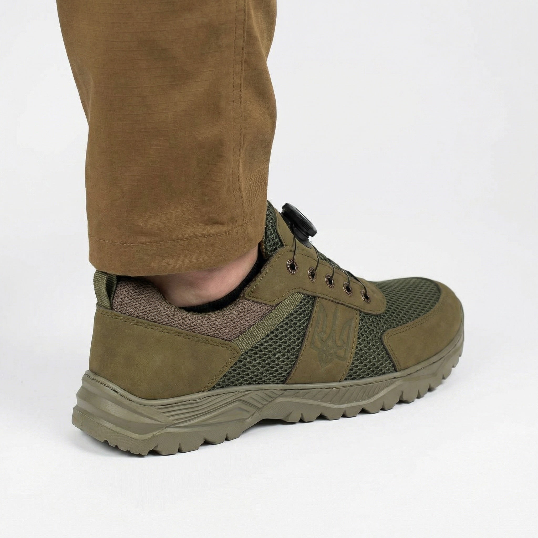 Кросівки Хакі Герб "з системою автошнурівки"